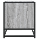tv-bord 120,5x40x46 cm konstrueret træ og metal grå sonoma-eg