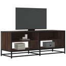 tv-bord 120,5x40x46 cm konstrueret træ metal brun egetræsfarve