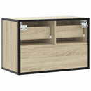tv-bord 60x31x39,5 cm konstrueret træ og metal sonoma-eg