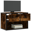 tv-bord 60x31x39,5 cm træ og metal røget egetræsfarve