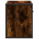 tv-bord 60x31x39,5 cm træ og metal røget egetræsfarve
