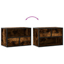 tv-bord 60x31x39,5 cm træ og metal røget egetræsfarve