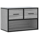 tv-bord 60x31x39,5 cm konstrueret træ og metal grå sonoma-eg