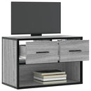 tv-bord 60x31x39,5 cm konstrueret træ og metal grå sonoma-eg