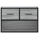 tv-bord 60x31x39,5 cm konstrueret træ og metal grå sonoma-eg