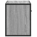 tv-bord 60x31x39,5 cm konstrueret træ og metal grå sonoma-eg