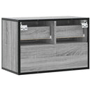 tv-bord 60x31x39,5 cm konstrueret træ og metal grå sonoma-eg