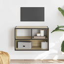 tv-bord 60x31x39,5 cm konstrueret træ og metal sonoma-eg