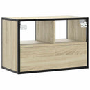 tv-bord 60x31x39,5 cm konstrueret træ og metal sonoma-eg