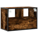 tv-bord 60x31x39,5 cm konstrueret træ og metal røget egetræ