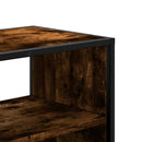 tv-bord 60x31x39,5 cm konstrueret træ og metal røget egetræ