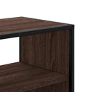 tv-bord 60x31x39,5 cm konstrueret træ og metal brunt eg