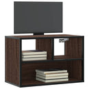 tv-bord 60x31x39,5 cm konstrueret træ og metal brunt eg