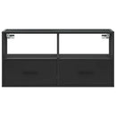 tv-bord 80x31x39,5 cm konstrueret træ og metal sort