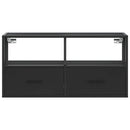 tv-bord 80x31x39,5 cm konstrueret træ og metal sort