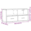 tv-bord 80x31x39,5 cm konstrueret træ og metal sort