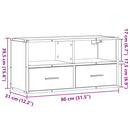 tv-bord 80x31x39,5 cm konstrueret træ og metal sort