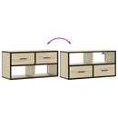 tv-bord 80x31x39,5 cm konstrueret træ og metal sonoma-eg
