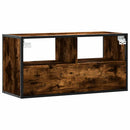 tv-bord 80x31x39,5 cm konstrueret træ og metal røget egetræ