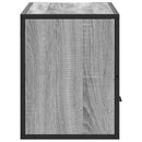 tv-bord 80x31x39,5 cm konstrueret træ og metal grå sonoma-eg