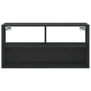 tv-bord 80x31x39,5 cm konstrueret træ og metal sort