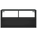 tv-bord 80x31x39,5 cm konstrueret træ og metal sort