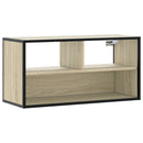 tv-bord 80x31x39,5 cm konstrueret træ og metal sonoma-eg