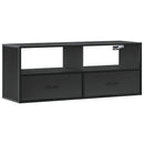 tv-bord 100x31x39,5 cm konstrueret træ og metal sort