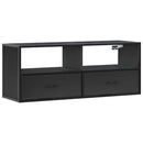 tv-bord 100x31x39,5 cm konstrueret træ og metal sort