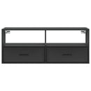 tv-bord 100x31x39,5 cm konstrueret træ og metal sort