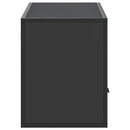 tv-bord 100x31x39,5 cm konstrueret træ og metal sort