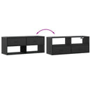 tv-bord 100x31x39,5 cm konstrueret træ og metal sort