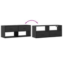 tv-bord 100x31x39,5 cm konstrueret træ og metal sort