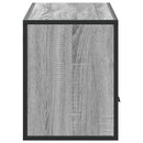 tv-bord 100x31x39,5 cm konstrueret træ og metal grå sonoma-eg