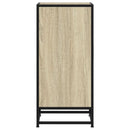 skab 35,5x35x76 cm konstrueret træ og metal sonoma-eg