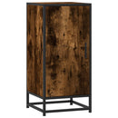 skab 35,5x35x76 cm konstrueret træ og metal røget egetræsfarve