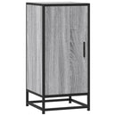 skab 35,5x35x76 cm konstrueret træ og metal grå sonoma-eg