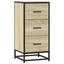 skab 35,5x35x76 cm konstrueret træ og metal sonoma-eg