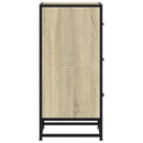 skab 35,5x35x76 cm konstrueret træ og metal sonoma-eg