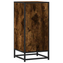 skab 35,5x35x76 cm konstrueret træ og metal røget egetræsfarve