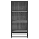 skab 35,5x35x76 cm konstrueret træ og metal grå sonoma-eg