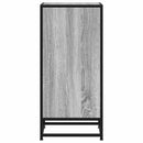 skab 35,5x35x76 cm konstrueret træ og metal grå sonoma-eg