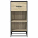 skab 35,5x35x76 cm konstrueret træ og metal sonoma-eg