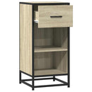 skab 35,5x35x76 cm konstrueret træ og metal sonoma-eg