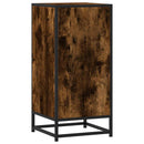 skab 35,5x35x76 cm konstrueret træ og metal røget egetræsfarve