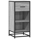 skab 35,5x35x76 cm konstrueret træ og metal grå sonoma-eg