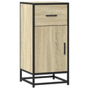 skab 35,5x35x76 cm konstrueret træ og metal sonoma-eg