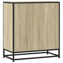 skab 68x35x76 cm konstrueret træ og metal sonoma-eg