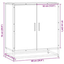 skab 68x35x76 cm konstrueret træ og metal sonoma-eg
