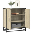 skab 68x35x76 cm konstrueret træ og metal sonoma-eg